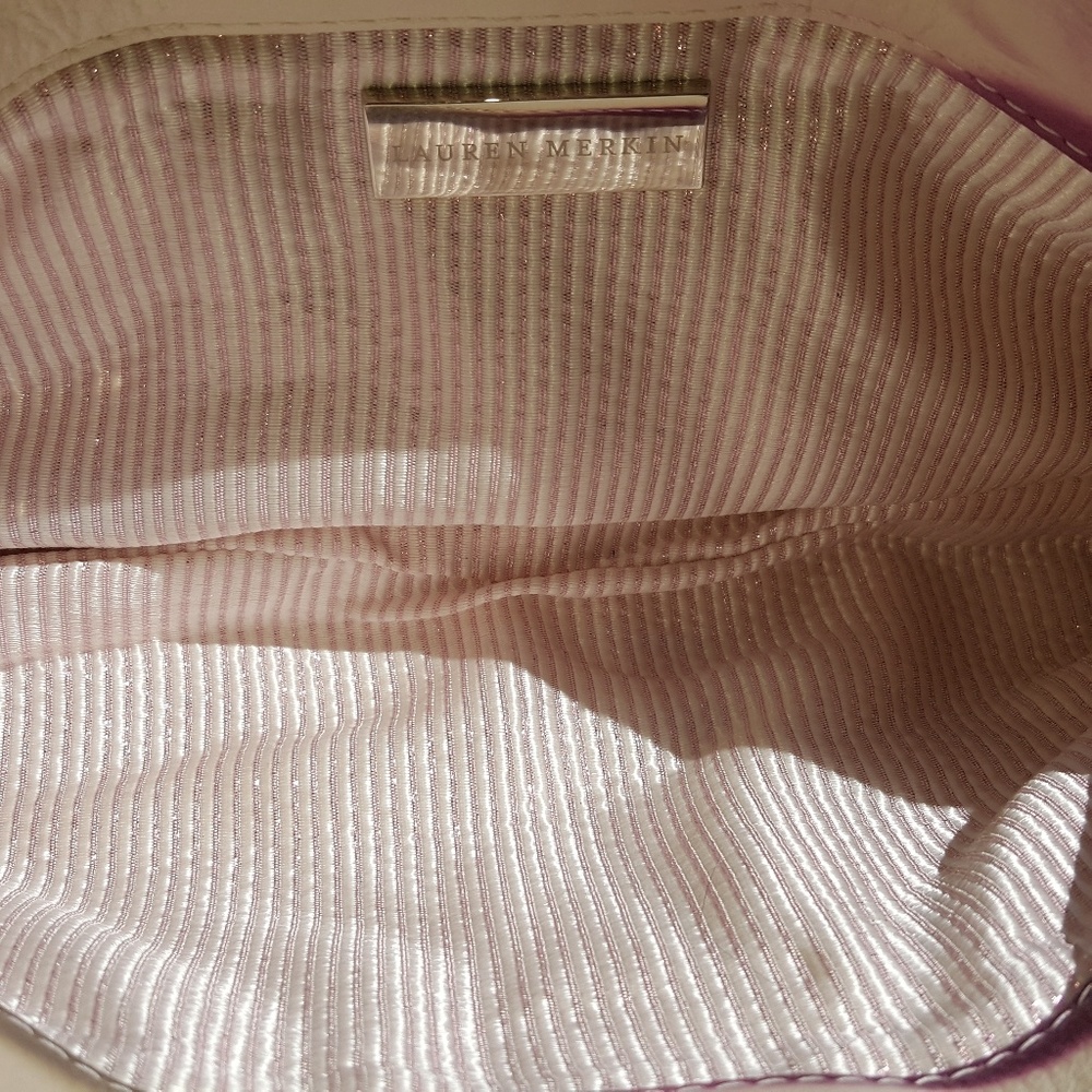 NWT Lauren Merkin Calf Skin Tie-dye Pattern Clutch - Picture 8 of 8
